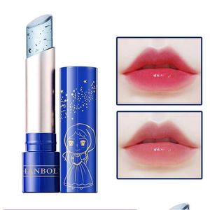 Bálsamo labial 24K Cambio de color Lápiz labial Aceite de rosa Lámina de oro Hidratante Labios Maquillaje Maquillaje Gota Entrega Salud Belleza Dhmix