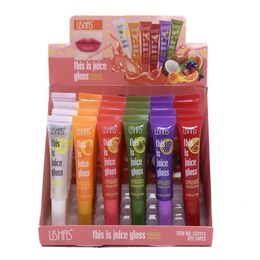 Baume À Lèvres 24 Pcs Fruité Brillant À Lèvres Huile Ensemble Fraise Raisin Clair Hydratant Lisse Brillant À Lèvres Kawaii Filles Lèvres Maquillage En Gros 230712