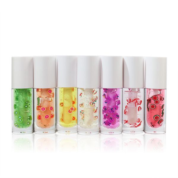 Baume à lèvres 8 couleurs Big White Head Fat Pier Fruit Huile à lèvres transparente Goût de fruits Maquillage longue durée Cosmétiques Private Label Custom Bulk 230712