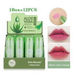 Lippenbalsem Aloë Vera Kleur Veranderende Getinte Sexy Lippenstift Hydraterende Droogheid Rustgevende Langdurige Bulk Groothandel Comestics Set 230808