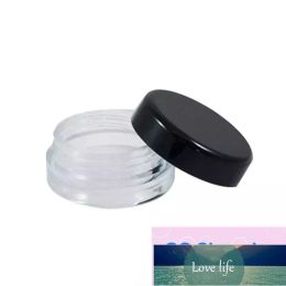 Lippenbalsemcontainers 3G/3ML doorzichtige ronde cosmetische potpotten met zwarte, doorzichtige witte schroefdop, klassiek