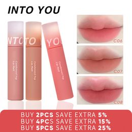 Lippenbalsem INTO YOU Matte Condensed Fog Lip Matt Lipgloss 3 schaduw Cosmetische Lip Glazuur Langdurige Lip Tint Lippen Make-up 230724