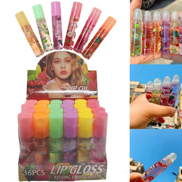 Bálsamo labial Lip Plumper Oil Clear Sexy Cute Fruit Lip Balm Liquid Lipstick Impermeable Hidratante Plumper Mujeres Labios Cuidado 231127