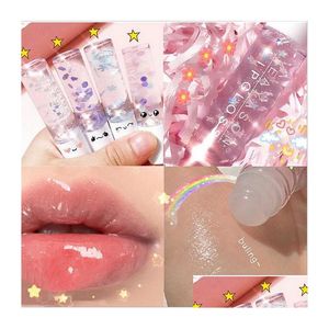 Lippenbalsem luxe olieontwerp lippen glinsterende transparante parelmoer witte basis hydraterende 4 ml bal rollende make -up druppel levering gezondheid bea dhfka