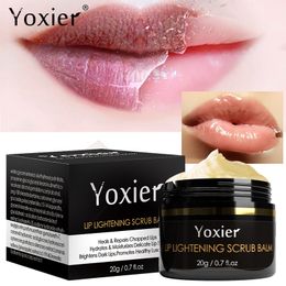 Baume à lèvres gommage hydratant éclaircir enlever les lèvres noires réduire la Pigmentation alimentation profonde réparation soin exfoliant 230801