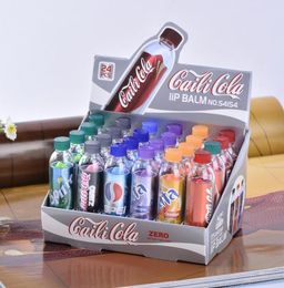 Bálsamo labial en barra entero, 24 piezas, botella de Coca-Cola, elementos esenciales que cambian de color, hidratante, nutritivos, cosméticos naturales Ma2686281