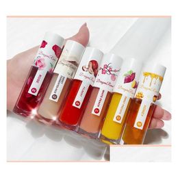 Baume à lèvres Teyason Lèvres Huile Hydratant transparent Fruité Fruité et miel Hydratant antidrichissant Longlasting Makeup Lipgloss Drop Deli Dh3yk