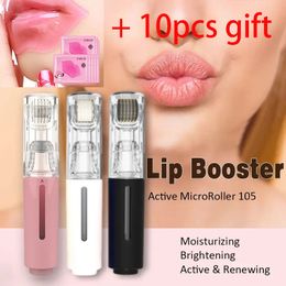 Lip Care Roller met 10 stks Collageen Lipmaskers Lip Titanium Naald Roller Massage Baard Haargroei Behandeling voor Serum Toepassing