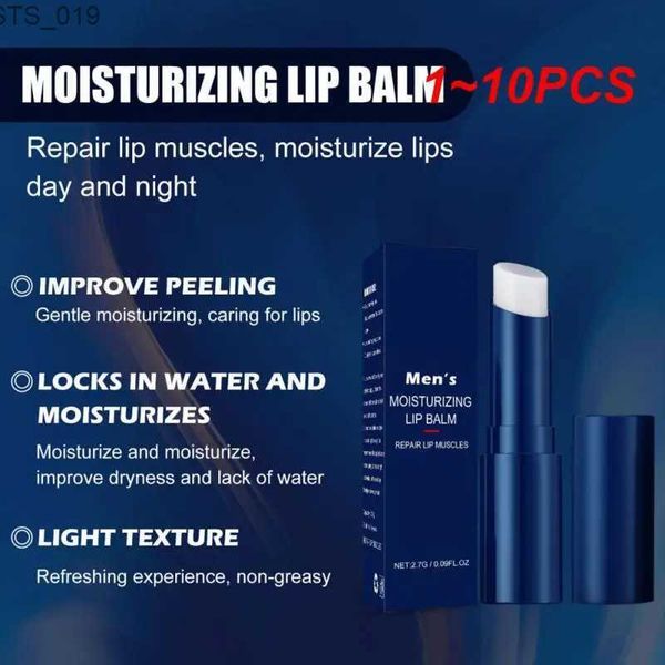 Brillo de labios 1 ~ 10 Uds. Bálsamo labial hidratante para hombres remodela los labios agrietados bálsamo labial hidratante refrescante y no graso regalo para padre hermano