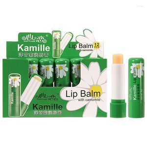 Lip Gloss 12pcs Kamille Blam kleurloos plantenextract moisturizer longlasting glad voor droge gebarsten lippen zorg volwassenen en kinderen