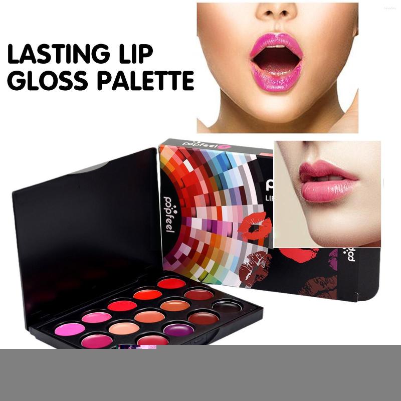 Lip Gloss 15 Colors/Set Women Moisturizing Long Lasting Waterproof Lips Cosme Liquid Palette Nourishes Long-la R4Q1