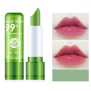 Lip Gloss 1pc aloë vera lipstick kleur veranderen vocht langdurig natuurlijke stemming