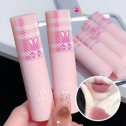 Brillant à lèvres 1Pc Gris Rose Mat Velours Boue Nude Rouge À Lèvres Rouge Teinte Glaçure Coréen Étanche Maquillage Cosmétique