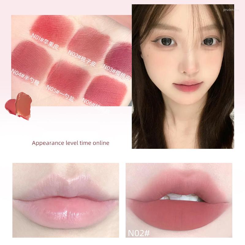 Brilho labial 1 unidade Batom rosa retrô fosco hidratante à prova d'água sexy matiz vermelho Pigmnet névoa lama lábios maquiagem coreana cosmética