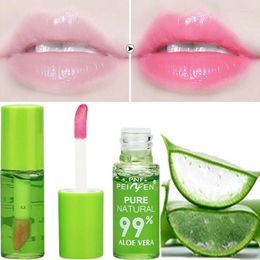 Brillo de labios 1 Uds. Hidratante Natural Aloe Vera que cambia de Color portátil impermeable de larga duración nutritivo lápiz labial para el cuidado de los labios
