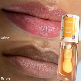 Lipgloss 1 stcs natuurlijke honing langdurige hydraterende voedende reparerende reparatieolie anti-krakende anti-rimpel plumper lipgloss