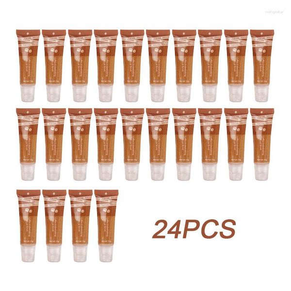 Brillant à lèvres 24 pièces, gommage au café, élimine les lignes de décoloration de la peau, hydrate les lèvres lisses des filles, soins en vrac