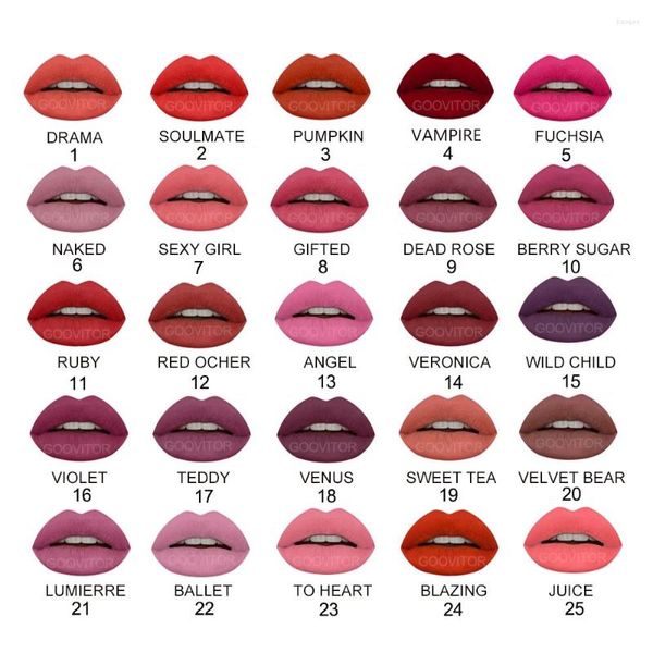 Lip Gloss 288pcs/Lote Make Up Matte Liquid Lipstick Improoning Labiales maquillaje maquiagem femmes fretes gratis