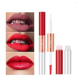 Lip Gloss 2in1 Matte Liquid Lipstick Glitter Lange Beauty Dast Herseproof Cosmetic Keep 24 Hours Makeup Lipgloss