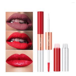 Lip Gloss 2in1 Matte Liquid Lipstick Glitter Lange Beauty Dast Herseproof Cosmetic Keep 24 Hours Makeup Lipgloss