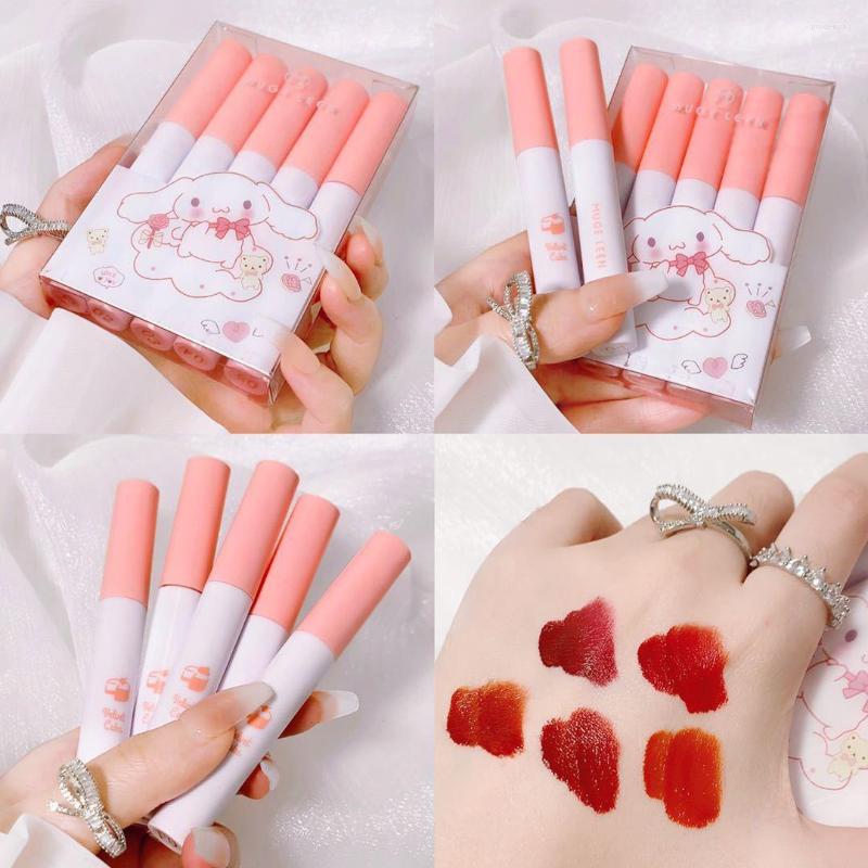 Lip Gloss 3/5/6pcs Set Cute Gift Box Moisturizing Color Non-stick Glaze Long Lasting Liquid Lipstick Waterproof Cosmetic