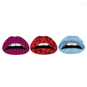 Lip Gloss 3D Art Lips Stickers Tijdelijke tattoo diy glitter sexy patronen sticker nachtclub print trend decoratie kyle22