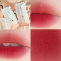 Brillo de labios, 4 colores, lápiz labial mate de terciopelo para niña, rubor resistente al agua, brillo de labios Sexy de larga duración, taza antiadherente, tinte de maquillaje cosmético