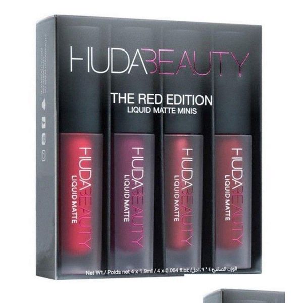 B￩liement ￠ l￨vres 4pcs / set Matte Liquid Lipstick Cup antiadh￩sif Rouge A Levre Lipgloss Maquillaje Set Drop Livrot Health Beauty Maquillage Lips Dhxnr