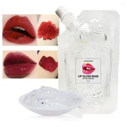Brillant à lèvres 50Ml Clear Base Gel Glaze Matériel Inodore Hydratant Verl Lipgloss Pour Kit De Bricolage Livraison Directe Santé Beauté Maquillage Lèvres Otlyi