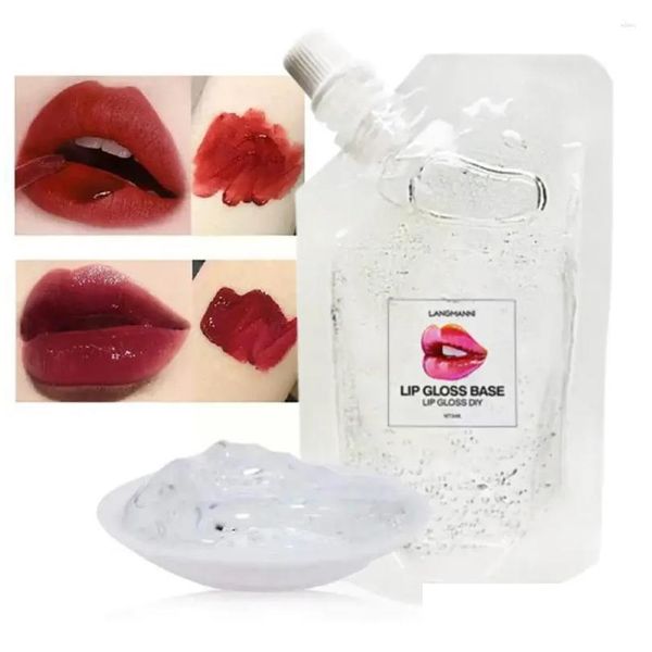 Brillo de labios 50 ml Base transparente Gel Glaze Material Inodoro Hidratante Verl Lipgloss para DIY Kit Drop Entrega Salud Belleza Maquillaje Labios OTNFT