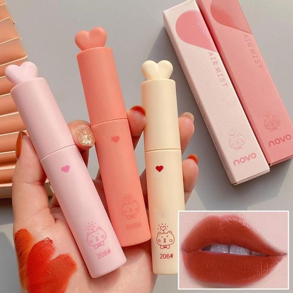 Brillant à lèvres 6 couleurs Air velours boue mat longue durée femmes mode étanche teinte maquillage cosmétiques rouge à lèvres naturel