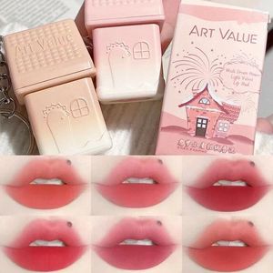 Brillant à lèvres 6 couleurs mignon porte-clés boue longue durée facile à colorer tasse antiadhésive mat velours texture rouge à lèvres maquillage coréen cosmétique