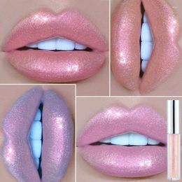 Lipgloss 6 kleuren holografische glitter waterdichte zeemeermin glans vloeibare lippenstiften langdurige make-up tint dames cosmetica