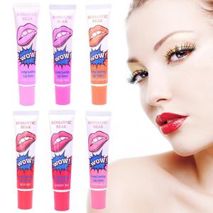 Brillo de labios 6 colores Peel Off Liquid Lipstick Mascarilla impermeable de larga duración Hidratante Tear Pull Lint Maquillaje cosmético