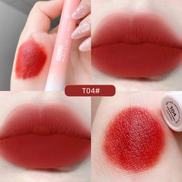 Brillo de labios 6 colores terciopelo mate belleza duradera impermeable antiadherente taza esmalte estudiante lápiz labial labios maquillaje portátil