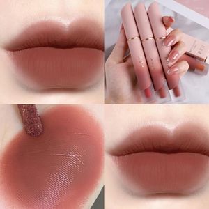 Lipgloss 6 kleuren fluweel matte naakt zachte mist textuur waterdichte langdurige kleur rendering vloeibare lippenstift Koreaanse cosmetica