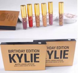 Lip Gloss 6 brillant à lèvres ensemble Kylie maquillage tasse antiadhésive or ne se décolore pas hydratant mat liquide rouge à lèvres teinte coréenne 231211