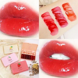 Lipgloss 6 stuks Vlek Langdurige vloeibare lippenstift Mode Make-up Cosmetica Gemakkelijk aan te brengen Anti-aanbakbeker Waterdichte set