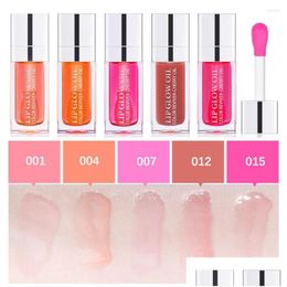 Lip Gloss 6 ml Crystal Jelly Moisturerende gloedolie Kit Cherry Plum Sexy mollige getinte Plumper make -up druppel levering Health Beauty Lips DHQSE DHQSE