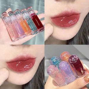 Brillant à lèvres 8 couleurs miroir eau glaçure verre Transparent huile étanche liquide rouge à lèvres brillant à lèvres lèvres teinte maquillage