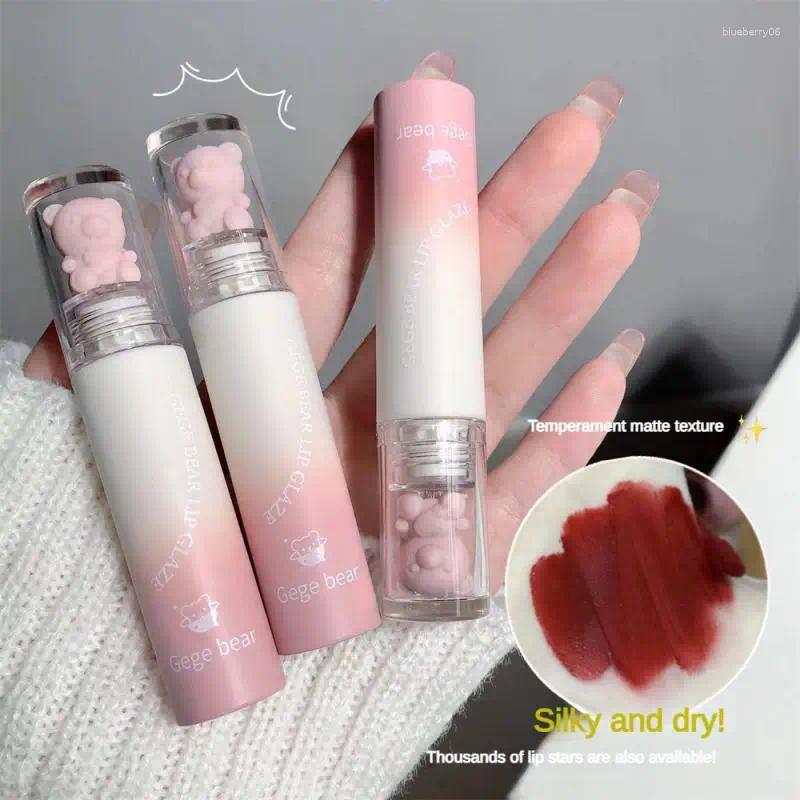 Lipgloss Beer Matte Glazuur Langdurige Fluwelen Zijdeachtige Perzik Kastanje Sexy Lippenstiften Koreaanse Natuurlijke Make-up Voor Vrouwen Meisje