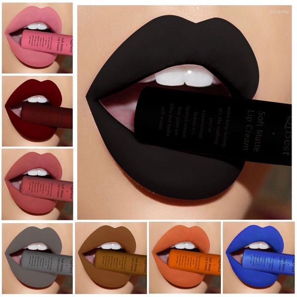 Brillo de labios Marca Mate Terciopelo negro MaLip Glaze Impermeable Lápiz labial líquido desnudo de larga duración Maquillaje de labios sexy 7ml 1 pieza