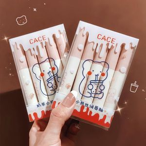 Lip Gloss Cace Liquid Lipstick Milk Tea Bear 5 stks/Set Matte Lipsticks Make -up Moisturing Longlasting Tint Cosmetische TSLM2