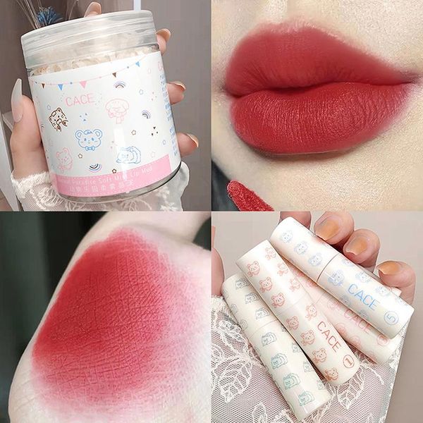 Brillo de labios castaño terciopelo mate lápiz labial líquido impermeable de larga duración barra desnuda tinte rojo belleza cosmético TintLip