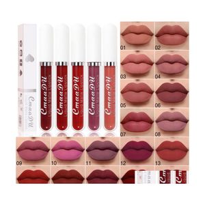 Brillant à Lèvres Cmaadu Lipgloss Lèvres Brillants Rouge à Lèvres Liquide Mat 18 Couleurs Imperméable Naturel Longue Durée Veetines Labiales Maquillage Goutte Dhdlf