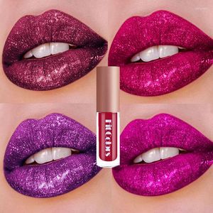 Color de brillo de labios/set metálico brillo fino mate lápiz labial líquido impermeable brillo Color satinado maquillaje duradero BeautyLip Wish22