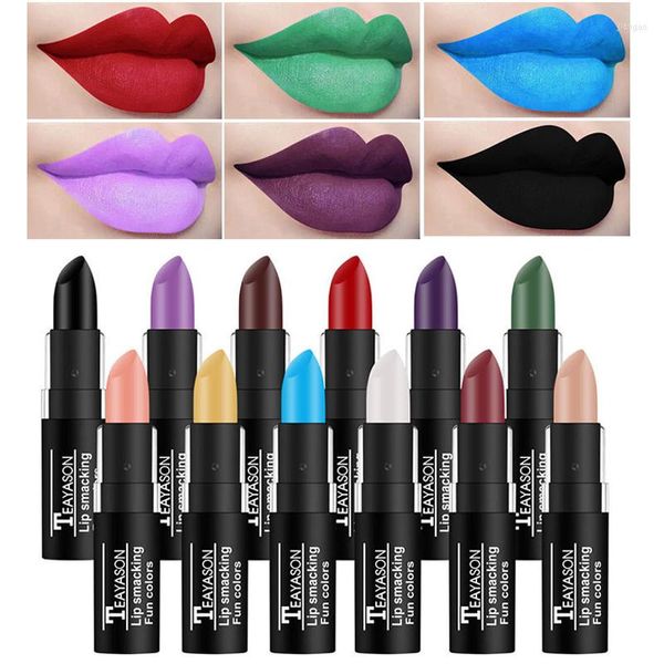 Lipgloss, bunt, langlebig, nackt, dunkelrot, schwarz, Lipkit-Pigment, wasserfest, Halloween-Make-up, sexy Lippenstift, mattes Make-up