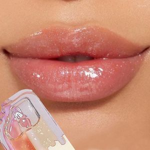 Brillant à lèvres incolore paillettes cristal gelée glaçure verre huile hydratant liquide rouge à lèvres réduire les lèvres lignes soin maquillage