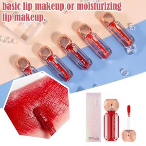 Lip Gloss Crushed Gold Glitter Lacquer Modurerende modder Velvet Matte Cosmetica Jujube Makeup Red Glaze X9V7