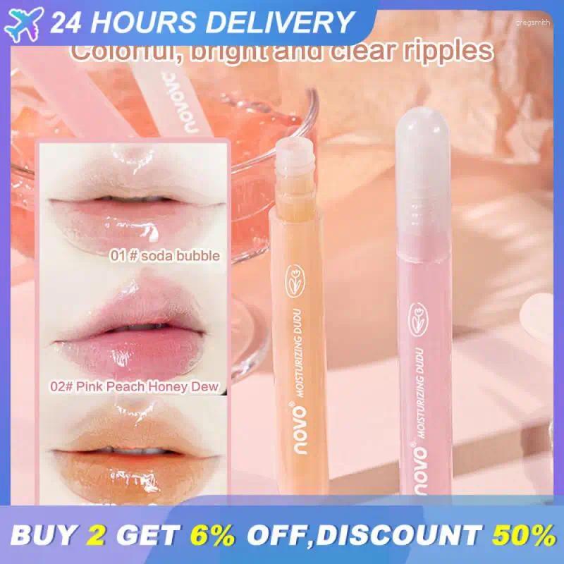 Lip Gloss Crystal Jelly Oil Repair Dry Lips 3 Colors Makeup Care Nourishing Beauty Cosmetics Mirror Water